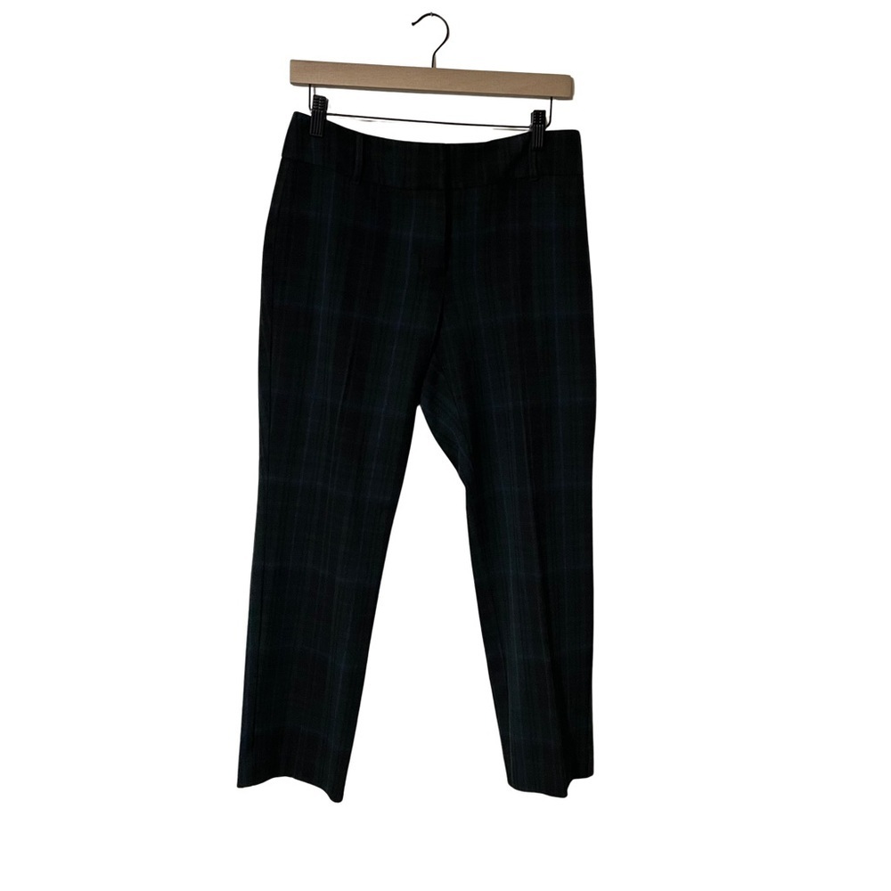 Ann Taylor Factory Black and Green Plaid Cropped Pants, Great for Fall or Winter - Picture 2 of 14